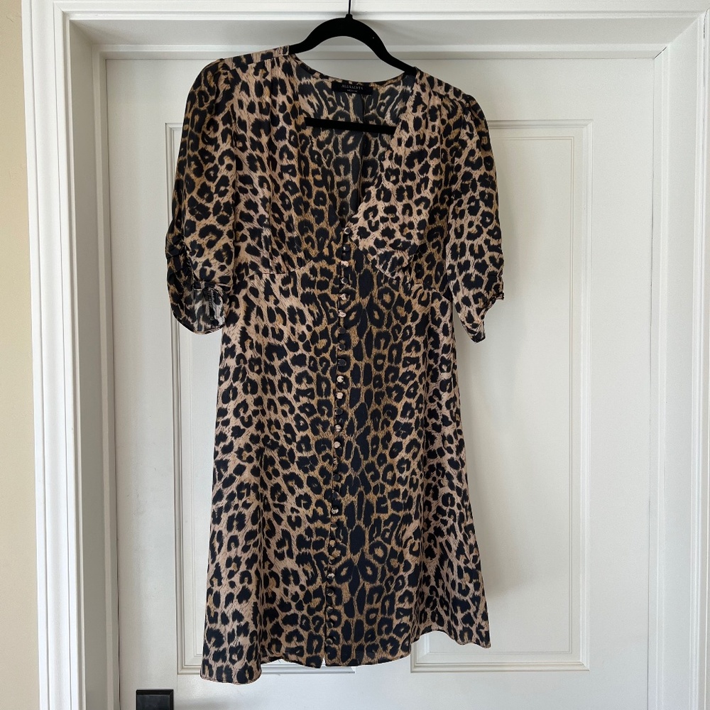 All Saints Leopard Dress, Size M